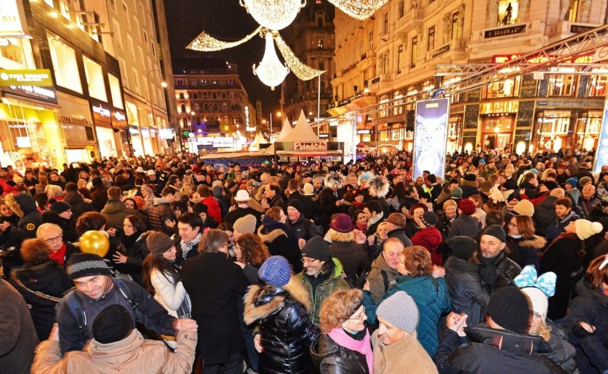 Wien zum Jahreswechsel am Silvesterpfad am Graben