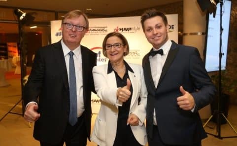 Peter Schaider (Der Unternehmer betreibt unter anderem das Auhof Center und das Riverside Shopping Center), Johanna Mikl-Leitner,Peter Schaider Junior