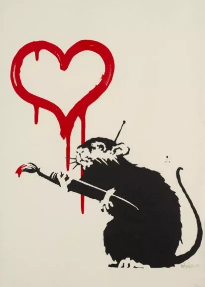 Banksy - Love Rat bei der ART VIENNA International Art Fair