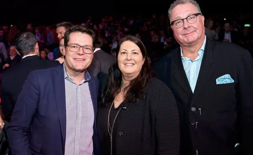 Jürgen Czernohorsky, Kathrin Gaal, Wolfgang Fischer bei Holiday on Ice "Showtime" Premiere