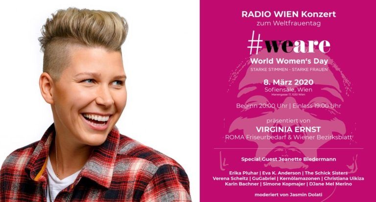 Radio Wien und Virginia Ernst präsentieren Konzert zum World’s Women Day 2020