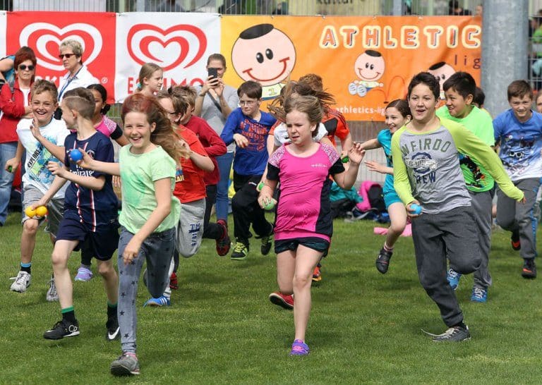 Wiener Volksschüler beim Leichtathletik-Event im Ernst Happel-Stadion