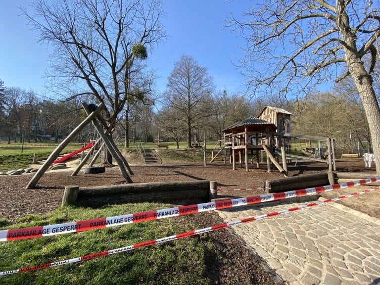 Spielplatz im Pötzleinsdorferpark gesperrt wegen Coronavirus