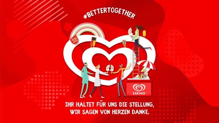 Eskimo Eis Aktion - Ihr haltet für uns die Stellung, wir sagen von Herzen Danke. #bettertogether