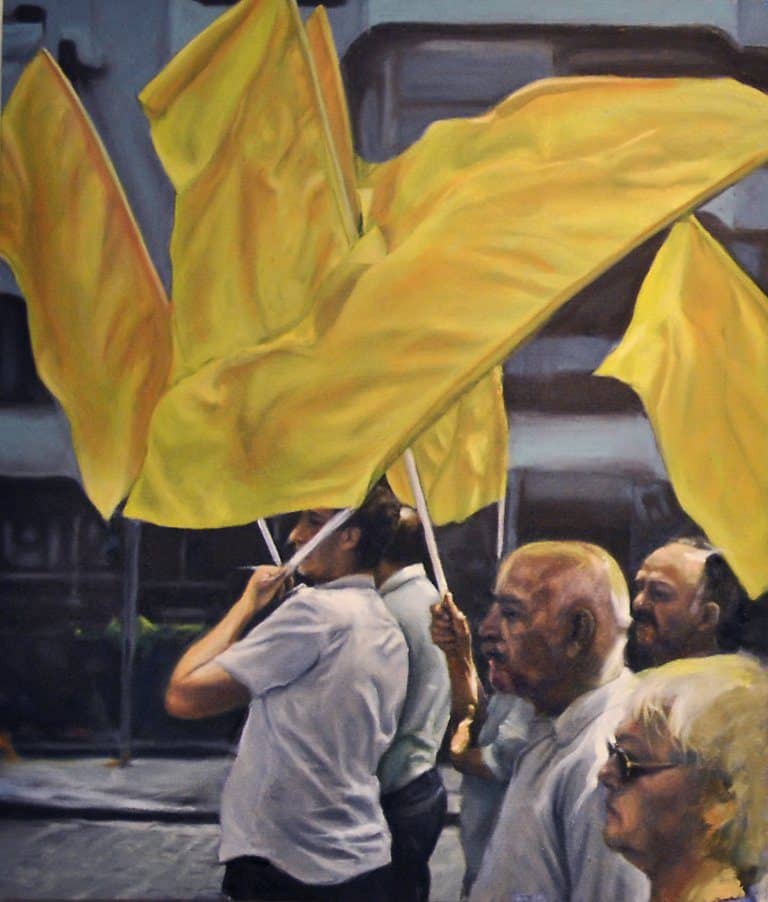 Kurt Kopta Gemälde mit Titel "Fahnen" ziert Cover des "Zentralorgan für Kulturpolitik" Heftes