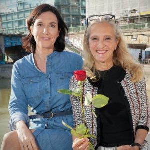 Nina Horowitz und ORF-Programmdirektorin Kathrin Zechner beim Pressegespräch am Donaukanal in Wien