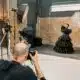 Fotograf Markus Morianz beim Shooting mit Wiener Models Talent Aishat Gina