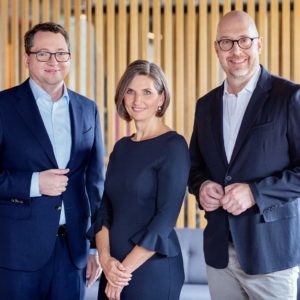ProSiebenSat.1 Vorstand Rainer Beaujean, Christine Scheffler und Wolfgang Link