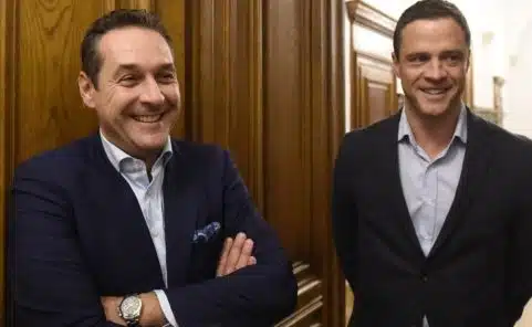 EX-FPÖ-Chef Heinz-Christian Strache und Ex-FPÖ-Klubchef Johann Gudenus im Jahr 2015