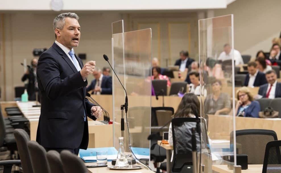 Rede von Innenminister Karl Nehammer (V) bei der 43. Sitzung des Nationalrates