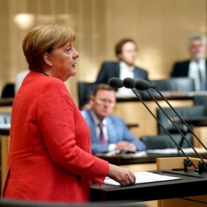 Bundeskanzlerin Angel Merkel billigte Gesetz gegen Hass im Internet