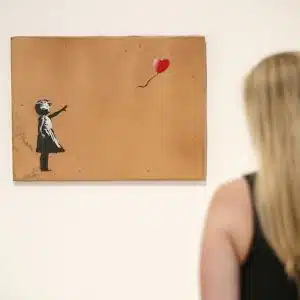 Banksy-Werk "Girl with Balloon" war 2018 in einer Ausstellung in London zu sehen