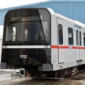 Der erste Zug der neuen U-Bahn-Generation X-Wagen im Siemens Werk Simmering