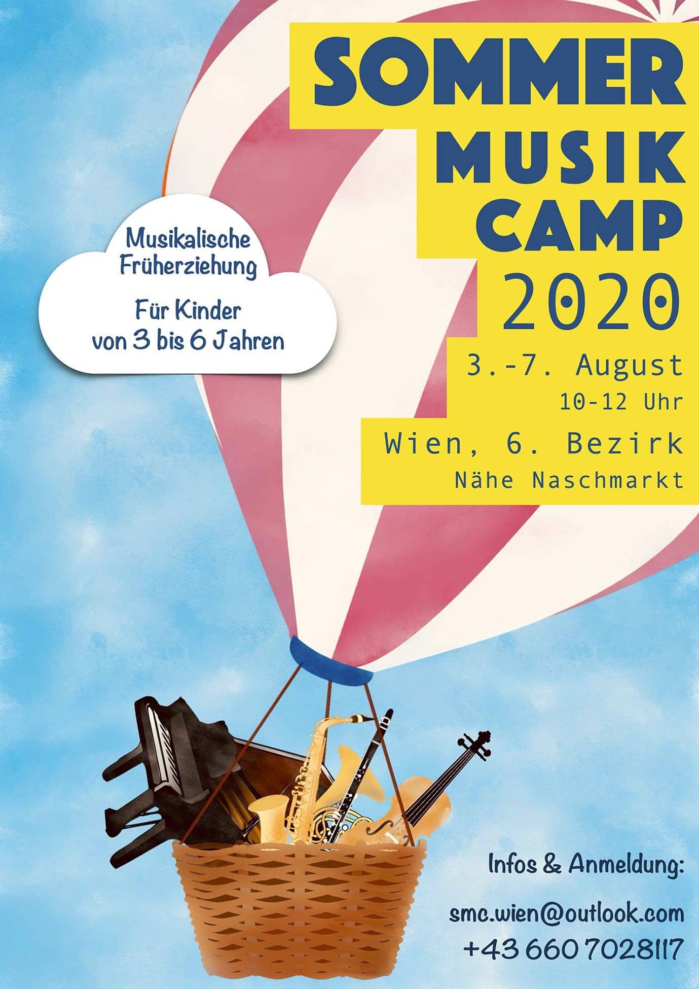 Sommer Musik Camp in Wien von ausgebildeter Pädagogin Zoryana Antonyak für musikalische Früherziehung