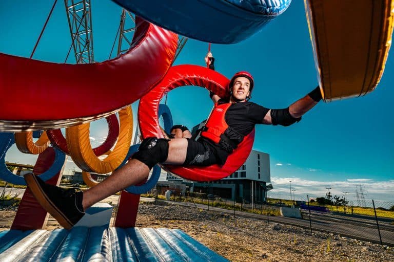 Wipeout Actionpark Pacours beim Parndorf Fashion Outlet im Sommer 2020