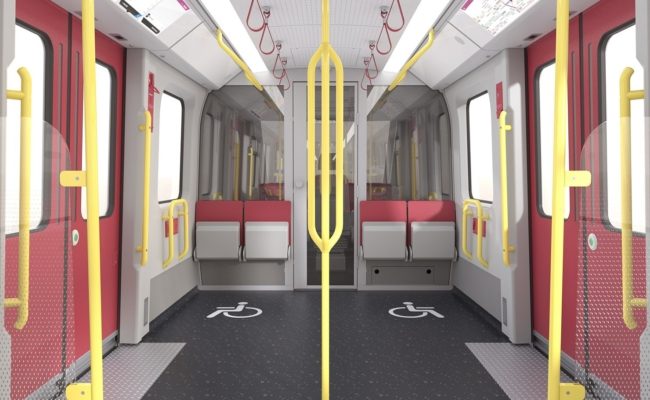 Grafik Innenansicht der neuen Wiener U-Bahn-Generation