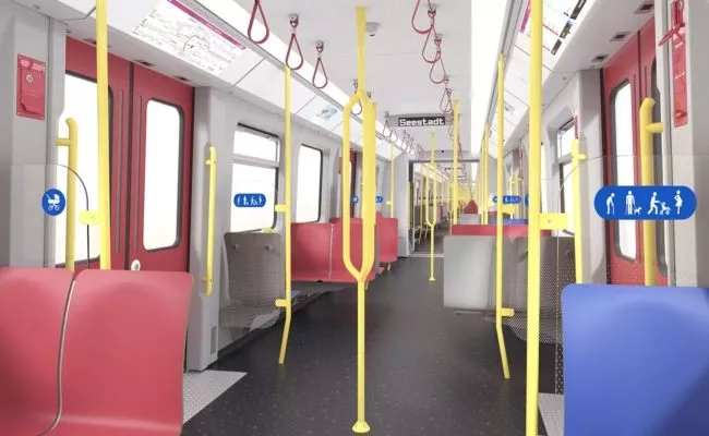 Grafik Innenansicht der neuen Wiener U-Bahn-Generation