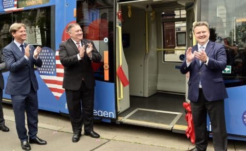 US-Botschafter Mike Pompeo, US-Außenminister Trevor Traina trafen Bürgermeister Michael Ludwig