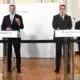 Karl Nehammer, IKG-Wien-Präsident Oskar Deutsch und Elie Rosen