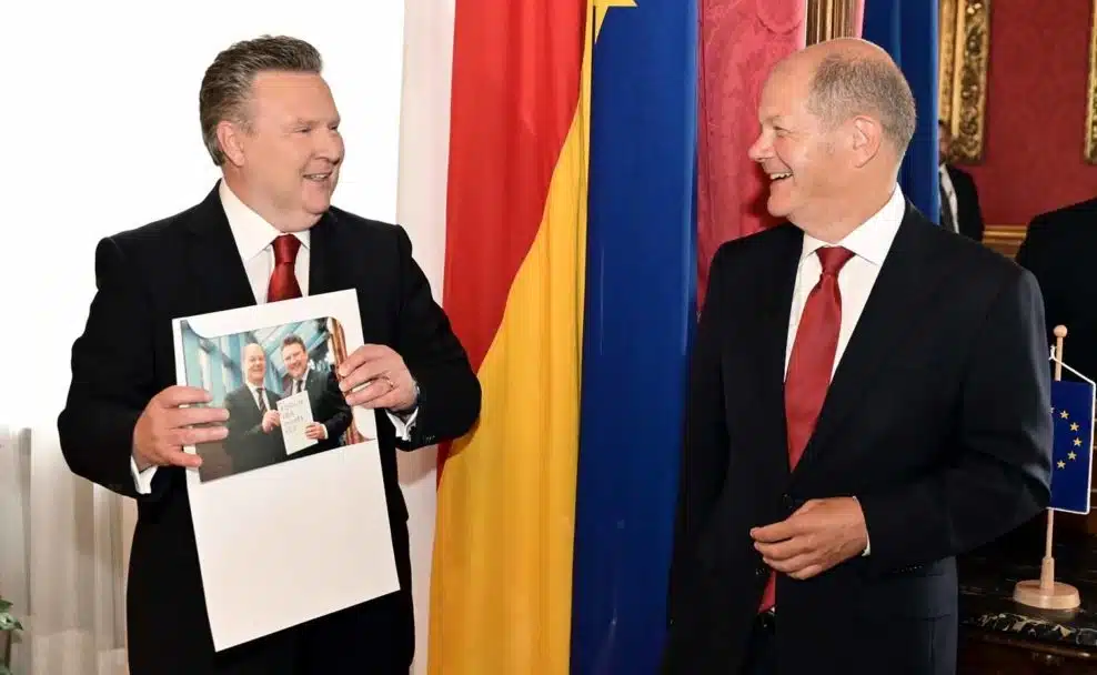 Bürgermeister Ludwig mit Vizekanzler und Finanzminister von Deutschland, Olaf Scholz