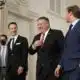 US-Aussenminister Mike Pompeo, Finanzminister Gernot Blümel und der US-Botschafter in Österreich Trevor Traina