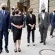 Van der Bellen mit Doris Schmidauer, Festspielpräsidentin Helga Rabl-Stadler, Markus Hinterhäuser und Lukas Crepaz