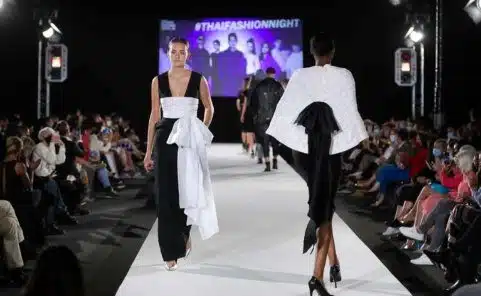Models am Laufsteg in Mode von Klär Lov bei der Vienna Fashion Week 2020
