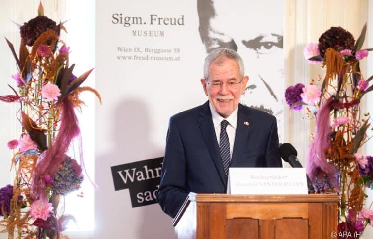 Van der Bellen bei der Wiedereröffnung des Sigmund Freud Museums