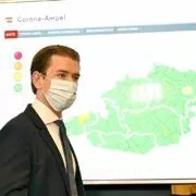 Bundeskanzler Sebastian Kurz (ÖVP) anlässlich einer PK zum Start der Corona-Ampel