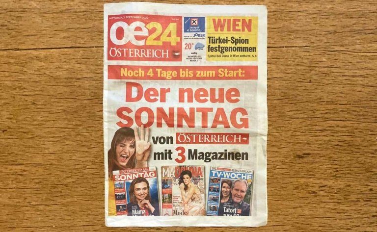 "oe24" erweitert die Sonntagszeitung um drei Magazine