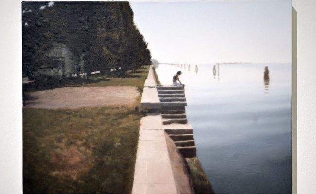 Gemälde von Gerhard Richter zu sehen im Bank Austria Kunstforum