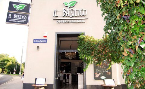 Das italienische Restaurant "Il Basilico" am Gaußplatz