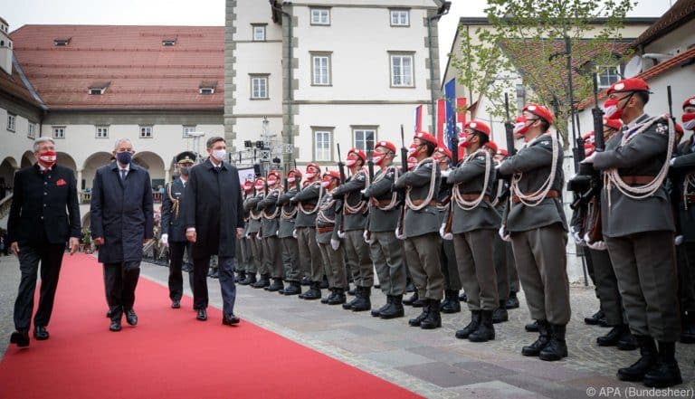 Ehrenempfang für den slowenischen Präsident Borut Pahor