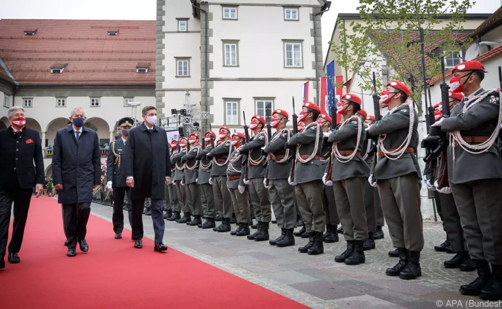 Ehrenempfang für den slowenischen Präsident Borut Pahor