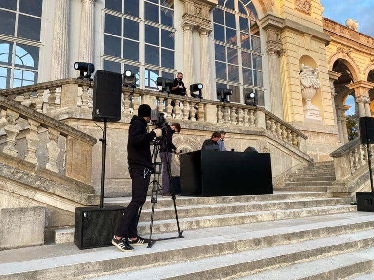 Dreharbeiten in Schönbrunn von Topdestination.tv