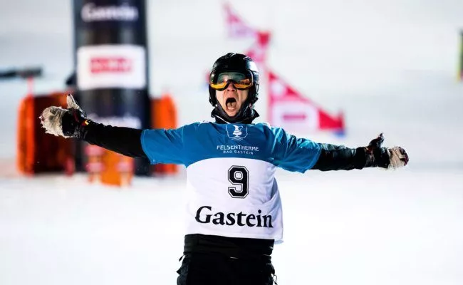 Dmitri Alexejewitsch Loginow beim FIS Snowboard World Cup in Bad Gastein