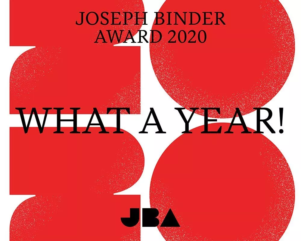 Joseph Binder Award 2020 Motto "What A Year!"