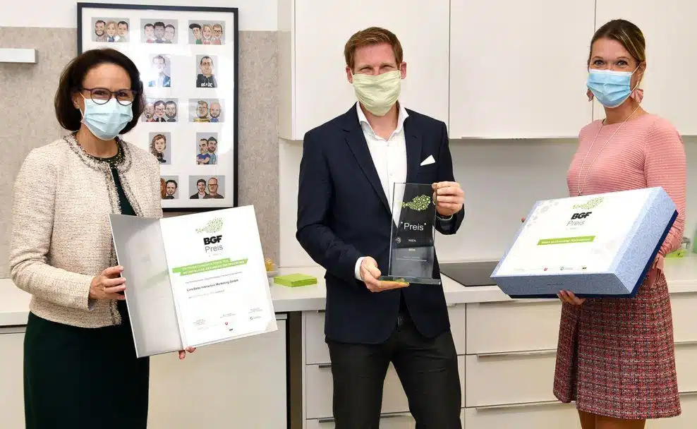 Verleihung BGF-Preis für Wien 2020 an Limesoda GF Philipp Pfaller