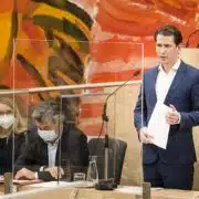 Bundeskanzler Sebastian Kurz anlässlich der 75. Sitzung des Nationalrates