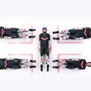 Mannschaft der Kunstbahn Rodler im Sporthilfe Kalender 2021