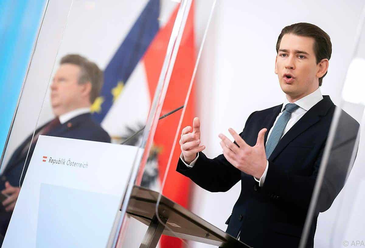 Kanzler Kurz erklärt die Lockdown-Verlängerung