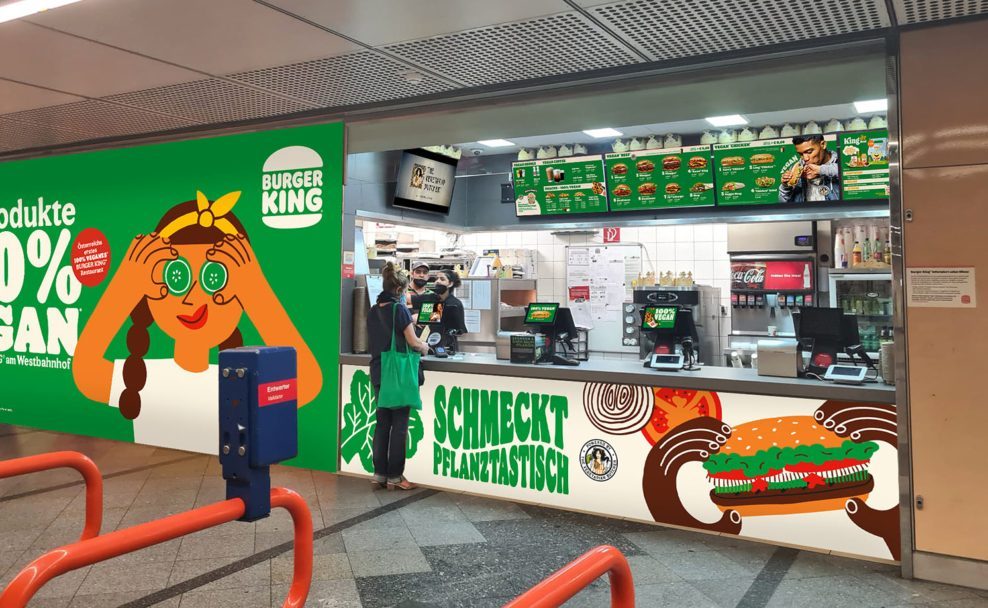 Veganer Burger King am Westbahnhof bietet Fastfood ohne tierische Produkte