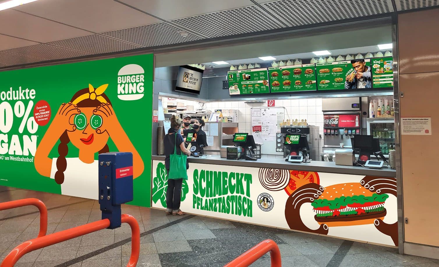 Veganer Burger King am Westbahnhof bietet Fastfood ohne tierische Produkte