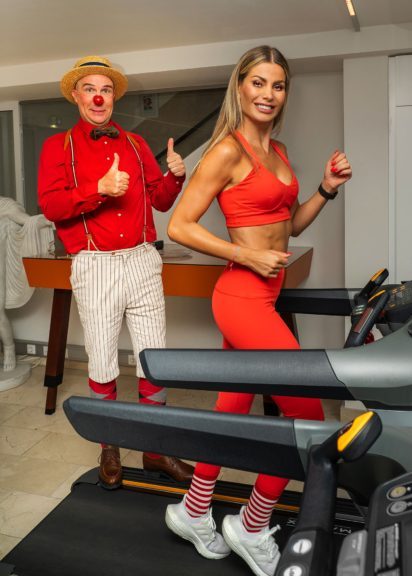 Clown Raimund und Carmen Knor nehmen am Rote Nasen Lauf in Wien teil