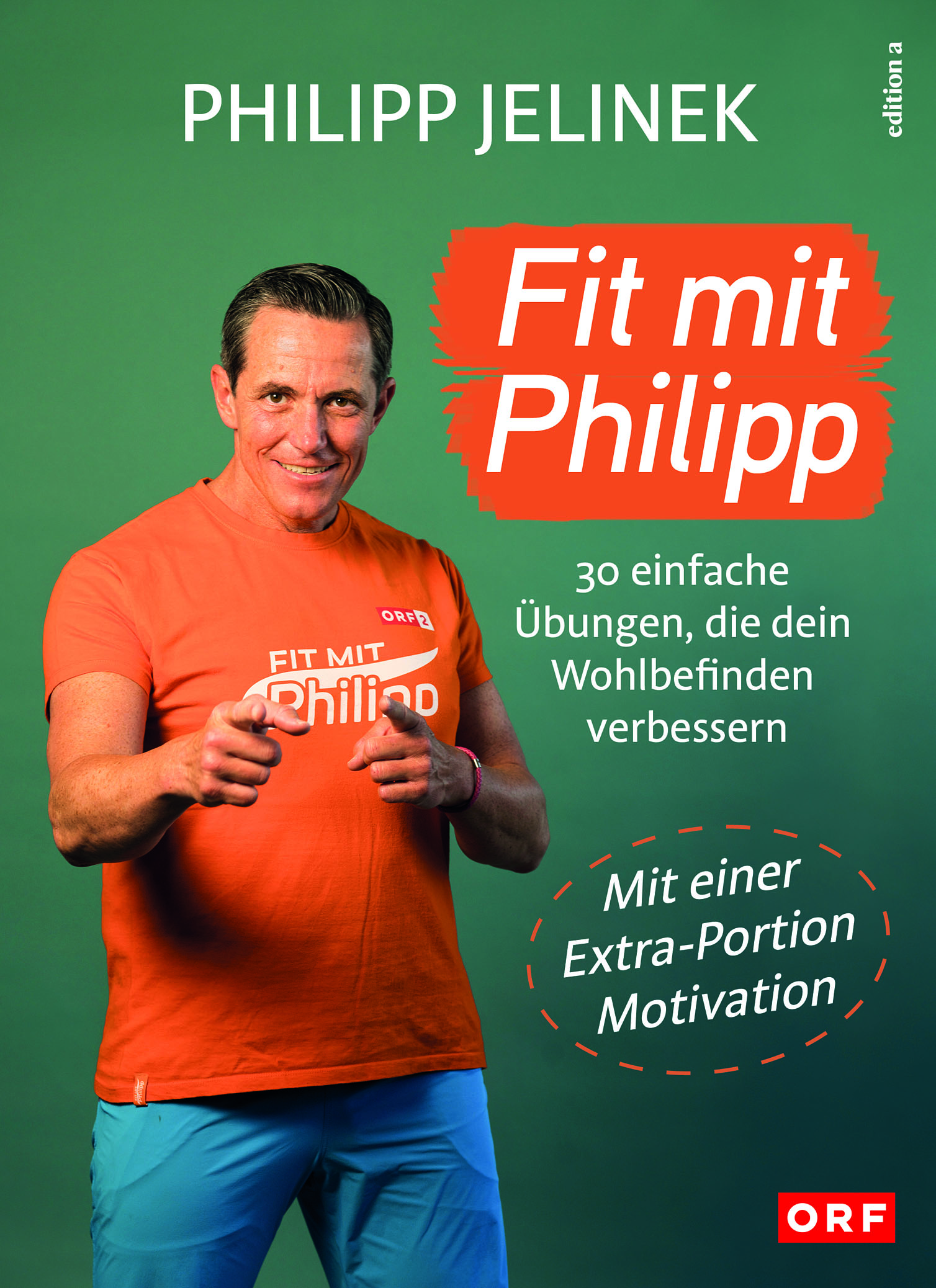 Buch mit dem Titel "Fit mit Philipp - Einfache Übungen, die dein Wohlbefinden verbessern"
