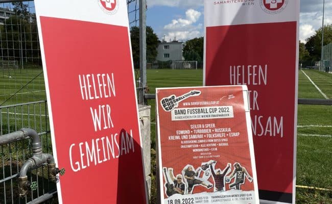 Ankündigung für den Band Fussball Cup am 18. September 2022