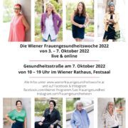 Wiener Frauengesundheitswoche von 3. bis 7. Oktober 2022