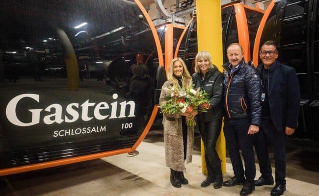 Helene Fischer mit Eva Irnberger, Franz Schafflinger und Klaus Leutgeb .