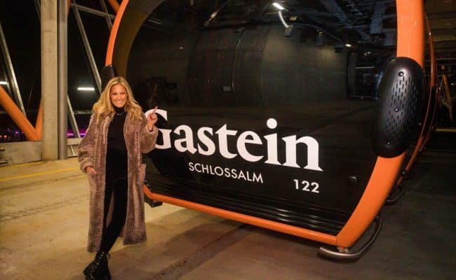 Helene Fischer in der Talstation der Schlossalmbahn