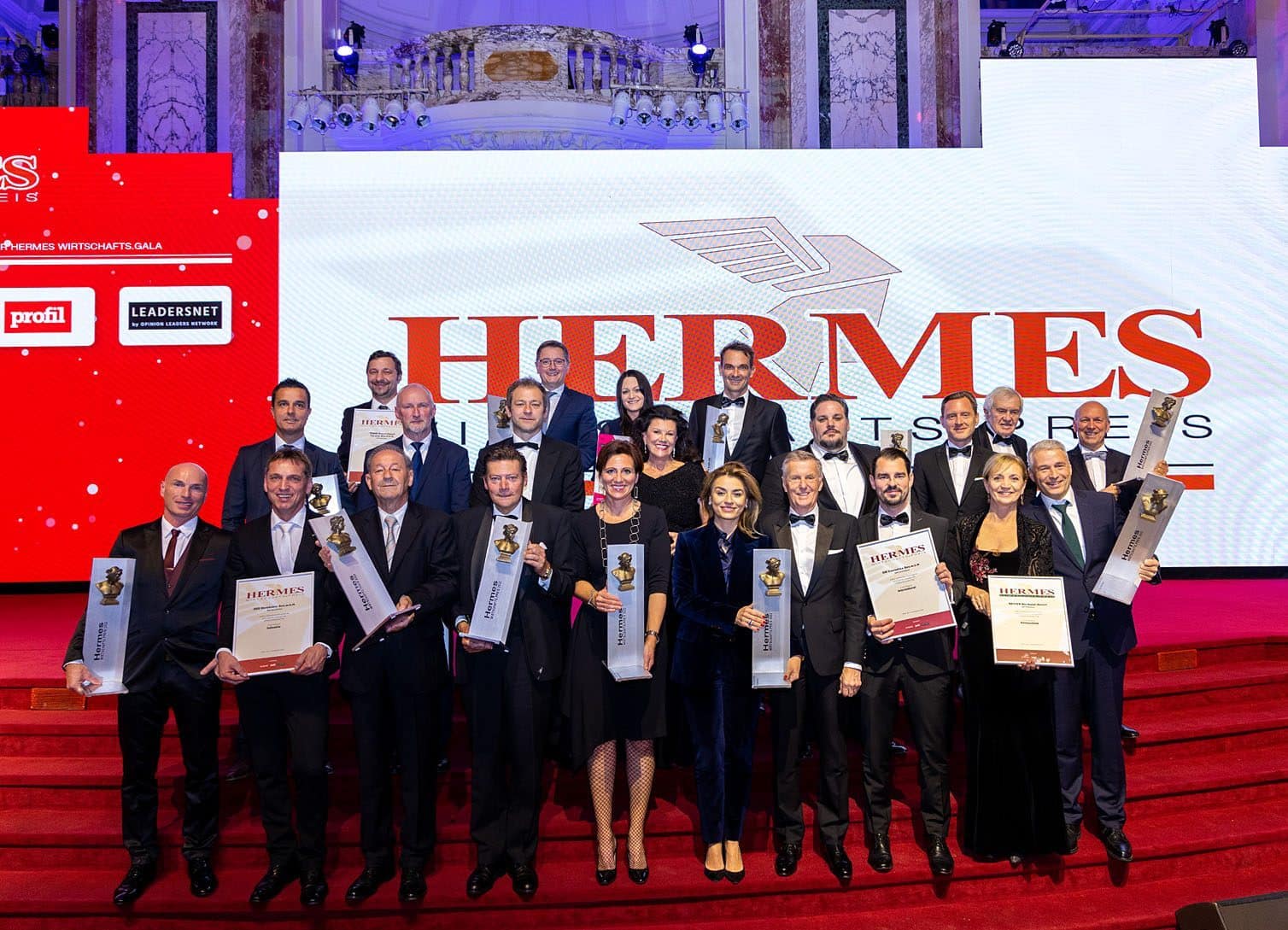 Sieger der Hermes Wirtschaftspreise 2022 in der Wiener Hofburg.